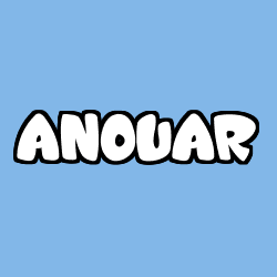 Coloring page first name ANOUAR