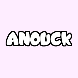 Coloring page first name ANOUCK