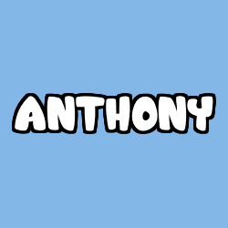Coloring page first name ANTHONY