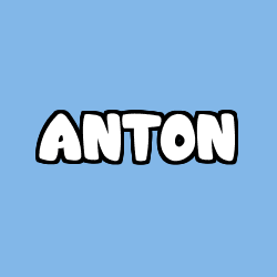 Coloring page first name ANTON