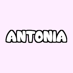 Coloring page first name ANTONIA