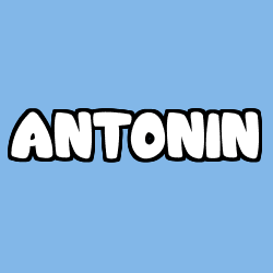 Coloring page first name ANTONIN