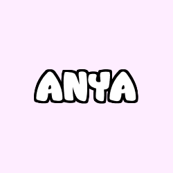Coloring page first name ANYA