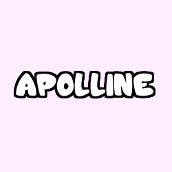 Coloring page first name APOLLINE