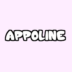 Coloring page first name APPOLINE