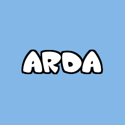 Coloring page first name ARDA