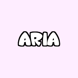 Coloring page first name ARIA