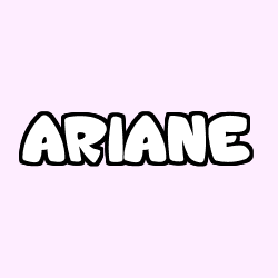 Coloring page first name ARIANE