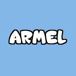 Coloring page first name ARMEL