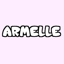 Coloring page first name ARMELLE