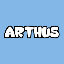 Coloring page first name ARTHUS