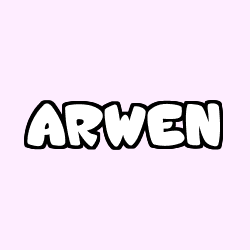 Coloring page first name ARWEN