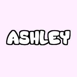 Coloring page first name ASHLEY