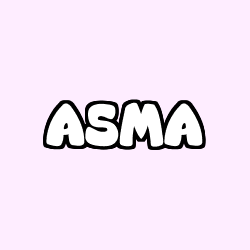 Coloring page first name ASMA