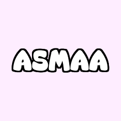 Coloring page first name ASMAA