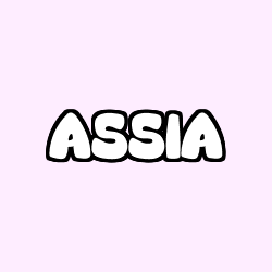 Coloring page first name ASSIA