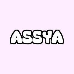 Coloring page first name ASSYA