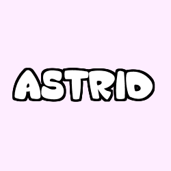 Coloring page first name ASTRID