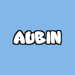 Coloring page first name AUBIN