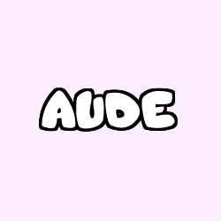 Coloring page first name AUDE