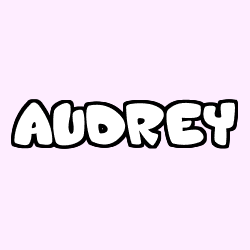 Coloring page first name AUDREY