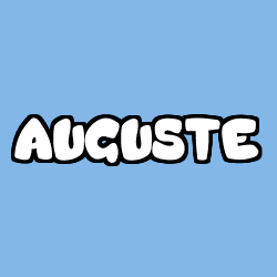 Coloring page first name AUGUSTE