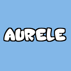 Coloring page first name AURELE