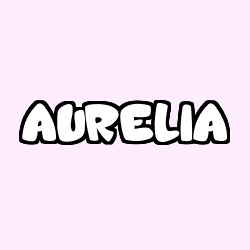Coloring page first name AURELIA
