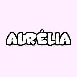 Coloring page first name AURÉLIA