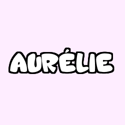 Coloring page first name AURÉLIE