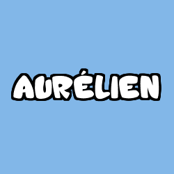 Coloring page first name AURÉLIEN