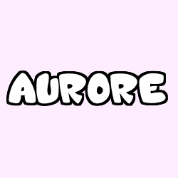 Coloring page first name AURORE