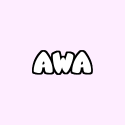 Coloring page first name AWA