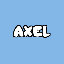 Coloring page first name AXEL