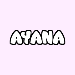 Coloring page first name AYANA
