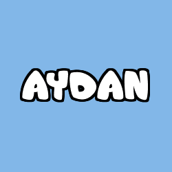 Coloring page first name AYDAN