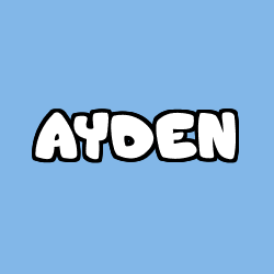 Coloring page first name AYDEN