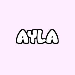 Coloring page first name AYLA