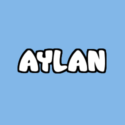 Coloring page first name AYLAN