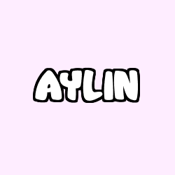 Coloring page first name AYLIN