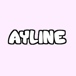 Coloring page first name AYLINE