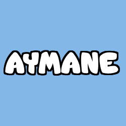 Coloring page first name AYMANE