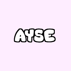 Coloring page first name AYSE