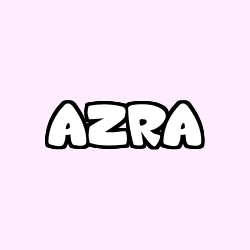 Coloring page first name AZRA
