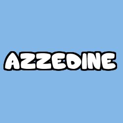 Coloring page first name AZZEDINE