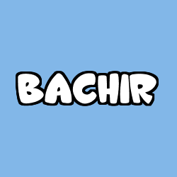 Coloring page first name BACHIR
