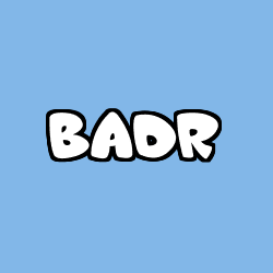 Coloring page first name BADR