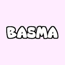 Coloring page first name BASMA