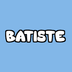 Coloring page first name BATISTE