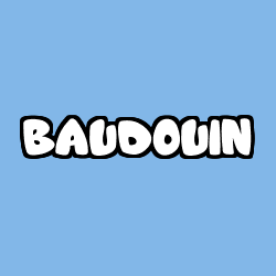 Coloring page first name BAUDOUIN